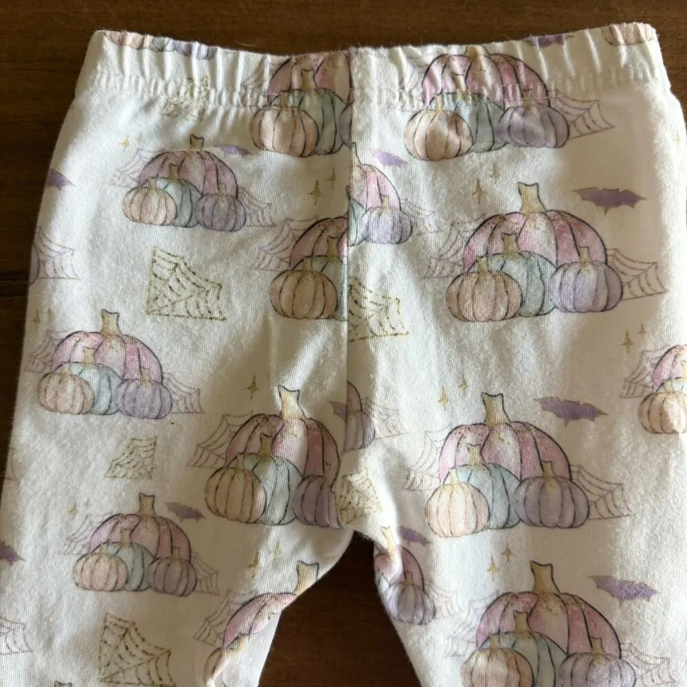 Mini Maxx Pastel Pumpkin Print Leggings Girls' 18-24 Months